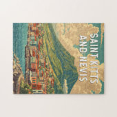 Saint Kitts en Nevis Illustratie Reis Kunst Legpuzzel (Horizontaal)