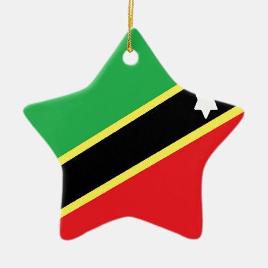 Saint Kitts en Nevis Keramisch Ornament (Voorkant)