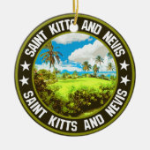 Saint Kitts en Nevis Keramisch Ornament (Voorkant)