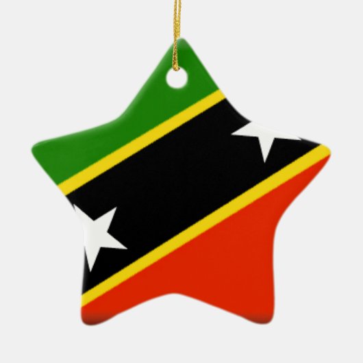 Saint Kitts en Nevis Keramisch Ornament (Voorkant)