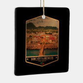 Saint Kitts en Nevis Keramisch Ornament (Rechts)