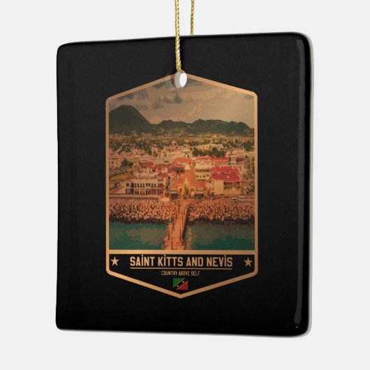 Saint Kitts en Nevis Keramisch Ornament (Links)