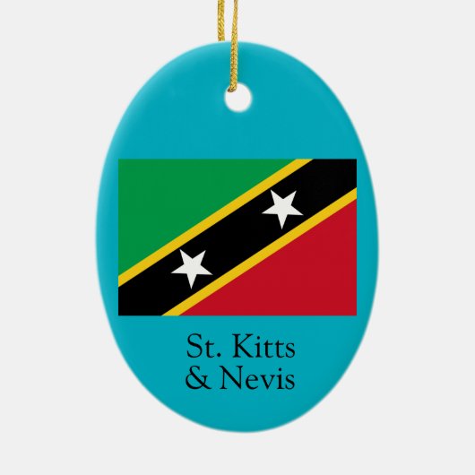 Saint Kitts en Nevis-kerstversiering Keramisch Ornament (Achterkant)
