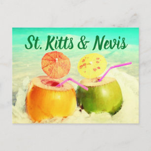 Saint Kitts en Nevis-kokosnoten Briefkaart