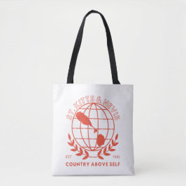 Saint Kitts en Nevis land boven zichzelf Tote Bag