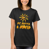 Saint Kitts en Nevis, lichtgeel en oranje T-shirt (Voorkant)