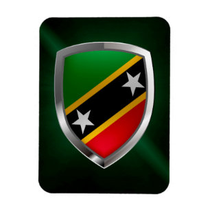 Saint Kitts en Nevis Metallic Emblem Magneet