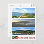 Saint Kitts en Nevis - Mozaïek - Briefkaart (Voorkant / Achterkant)