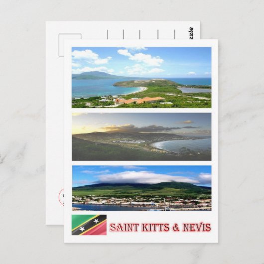 Saint Kitts en Nevis - Mozaïek - Briefkaart (Voorkant / Achterkant)