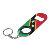 Saint Kitts en Nevis Nationale Pride Patriottisch Mini Flessenopener (Voorkant Gekanteld)
