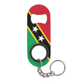 Saint Kitts en Nevis Nationale Pride Patriottisch Mini Flessenopener (Achterkant)