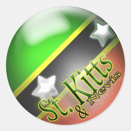Saint Kitts en Nevis Patriottische Sticker (Voorkant)