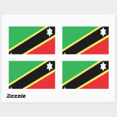 Saint Kitts en Nevis Rechthoekige Sticker (Vel)