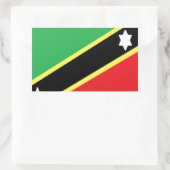 Saint Kitts en Nevis Rechthoekige Sticker (Tas)