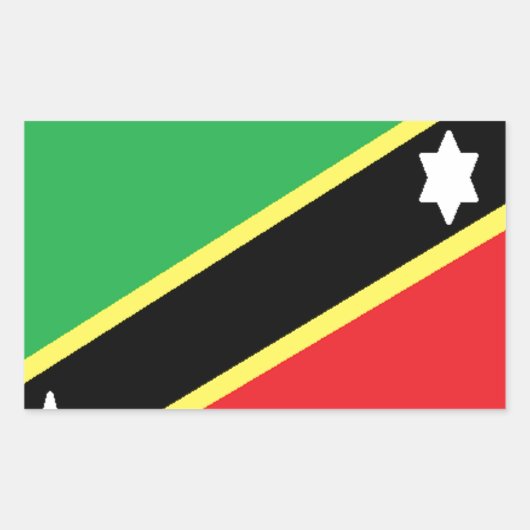 Saint Kitts en Nevis Rechthoekige Sticker (Voorkant)