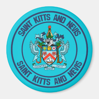 Saint Kitts en Nevis Round Emblem Magneet