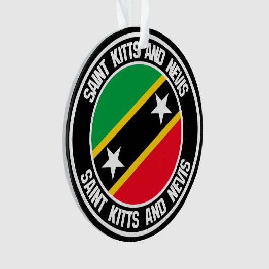 Saint Kitts en Nevis Round Emblem Ornament (voorkant)