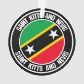 Saint Kitts en Nevis Round Emblem Ornament (achterkant)