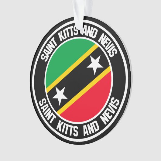 Saint Kitts en Nevis Round Emblem Ornament (voorkant)