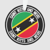 Saint Kitts en Nevis Round Emblem Ornament (voorkant)
