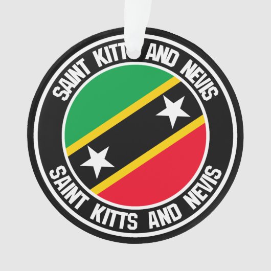 Saint Kitts en Nevis Round Emblem Ornament (voorkant)