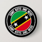 Saint Kitts en Nevis Round Emblem Ronde Button 7,6 Cm (Voorkant)