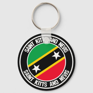 Saint Kitts en Nevis Round Emblem Sleutelhanger