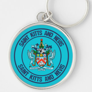 Saint Kitts en Nevis Round Emblem Sleutelhanger