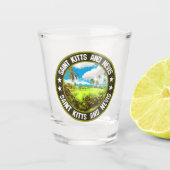 Saint Kitts en Nevis Shot Glas (Voorkant)