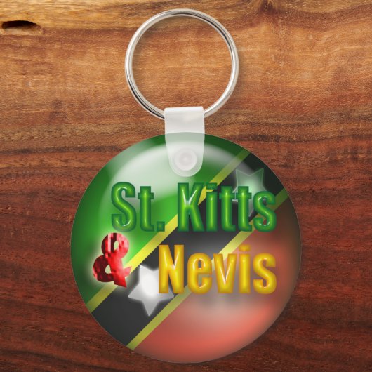 Saint Kitts en Nevis-Sleutelhanger Sleutelhanger (Voorkant)