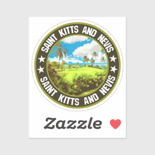 Saint Kitts en Nevis Sticker (Vel)