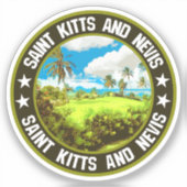 Saint Kitts en Nevis Sticker (Voorkant)