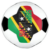 Saint Kitts en Nevis Vlag Patriottisch  Voetbal (Gedraaid)
