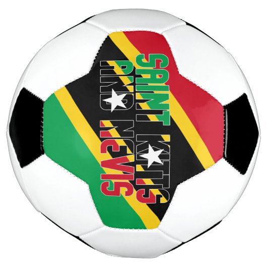 Saint Kitts en Nevis Vlag Patriottisch  Voetbal (Gedraaid)