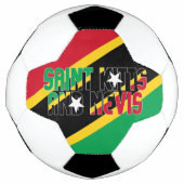 Saint Kitts en Nevis Vlag Patriottisch  Voetbal (Voorkant)