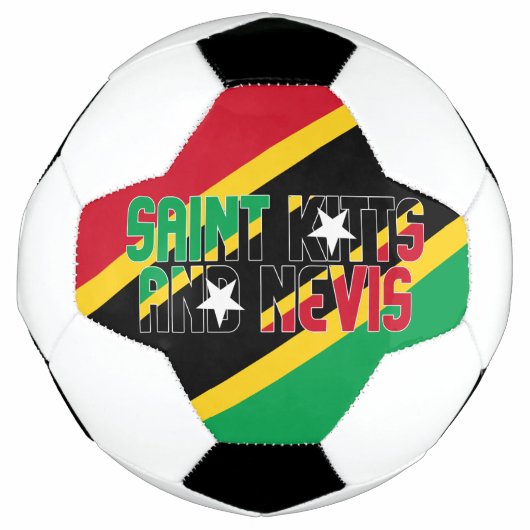 Saint Kitts en Nevis Vlag Patriottisch  Voetbal (Voorkant)