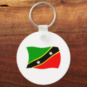 Saint Kitts en Nevis Vlag Sleutelhanger (Voorkant)