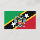 Saint Kitts en Nevis Vlag & Wapen Visitekaartje (Voorkant)