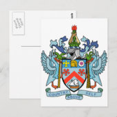Saint Kitts en Nevis-wapenschild Briefkaart (Voorkant / Achterkant)