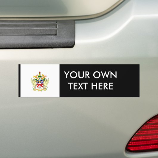 Saint-Kitts en Nevis-wapenschild Bumpersticker (Op auto)