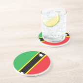 Saint Kitts en Nevis Zandsteen Onderzetter (Zijkant)
