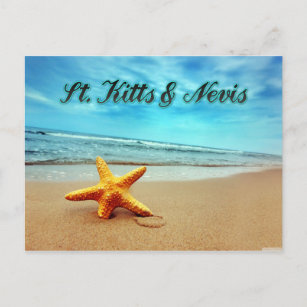Saint Kitts en Nevis-zeester Briefkaart