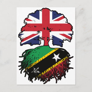 Saint Kitts Kittitiaanse Britse UK Boomwortels Vla Briefkaart