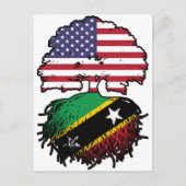 Saint Kitts Kittitian American USA Tree Roots Flag Briefkaart (Voorkant)