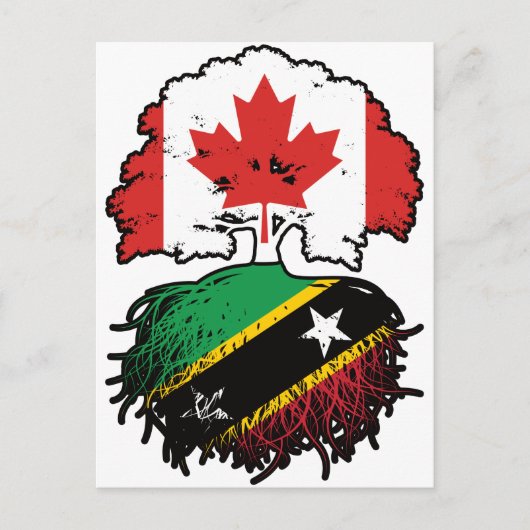 Saint Kitts Kittitian Canadian Canada Tree Roots Briefkaart (Voorkant)