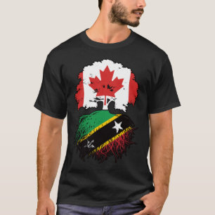 Saint Kitts Kittitian Canadian Canada Tree Roots T-shirt