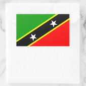 Saint Kitts Nevis Vlag Rechthoekige Sticker (Tas)