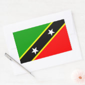 Saint Kitts Nevis Vlag Rechthoekige Sticker (Envelop)