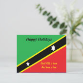 Saint kitts prettige feestdagen briefkaarten (Staand voorkant)