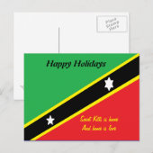 Saint kitts prettige feestdagen briefkaarten (Voorkant / Achterkant)